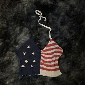 American Flag Halter Top